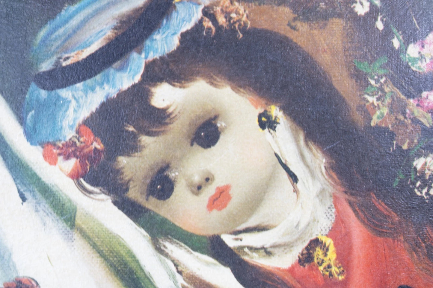 🎨 Vintage Jean Calogero “Doll with Clown” Mounted Print – 12x16 Whimsical 1960s