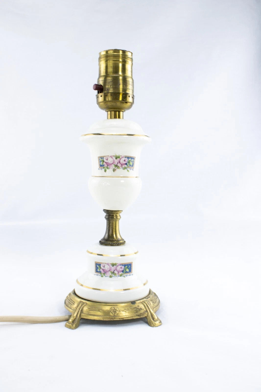 Vintage Hobnail Glass Hurricane Lamps – Pair | Working Electric Table Lamps