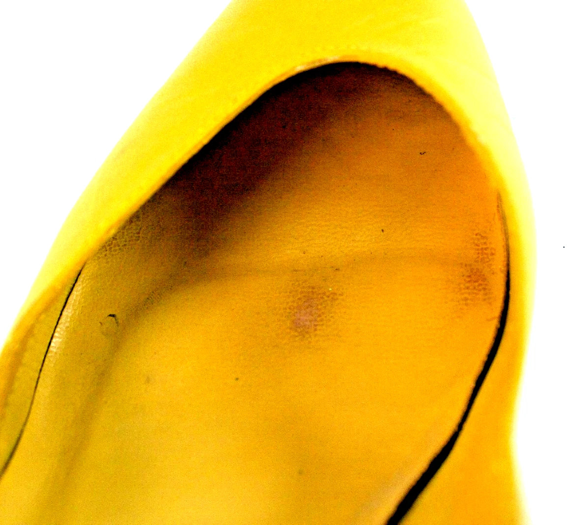 ✨Sunflower Bright & City Night – Chiaro Yellow Leather Heels 8.5M✨