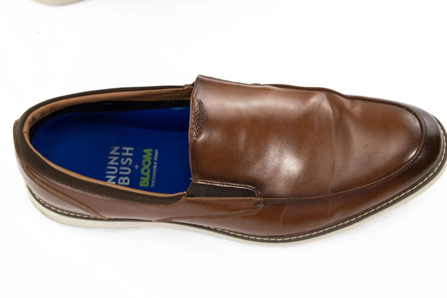 Nunn Bush Men’s Size 14D Brown Slip-On Loafers | Bloom Foam Soles | Comfort