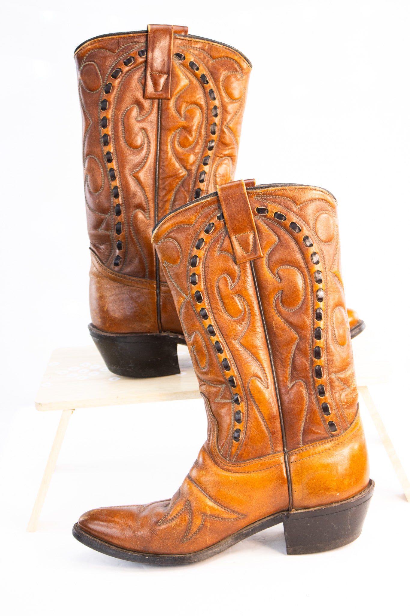 Vintage Justin Cowboy Boots – Men’s 6.5 D – USA Made – Brown Leather