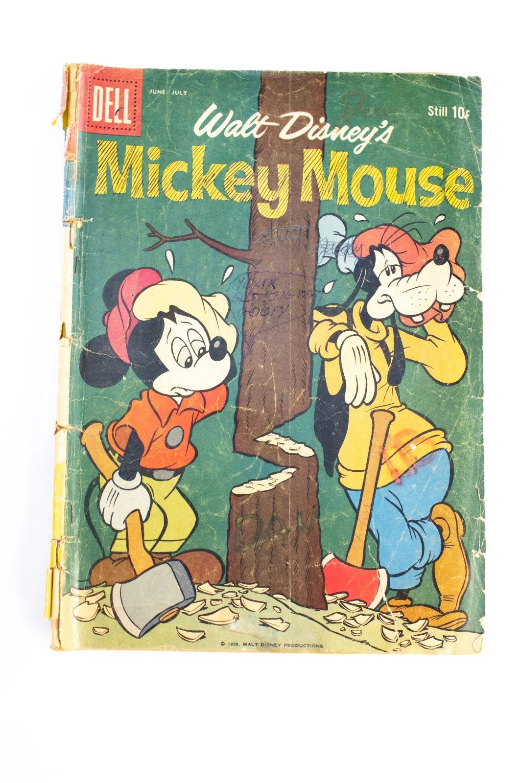 Lot of 7 Vintage Disney Comics – Dell & Gold Key 1959–68 – Mickey, Donald, Goofy