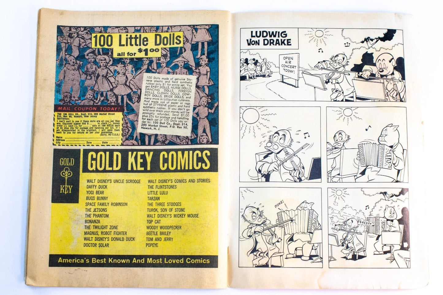 Lot of 4 Walt Disney Donald Duck & Junior Woodchucks Comics – Gold Key 1964–66