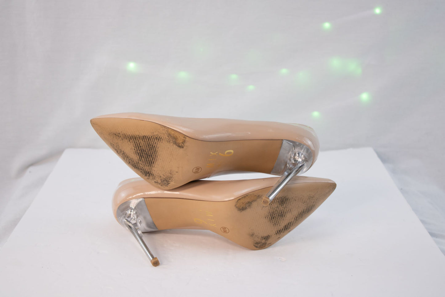 Mix No. 6 Nude Patent Stiletto Pumps – Women’s 9.5M Pointed Toe Heels