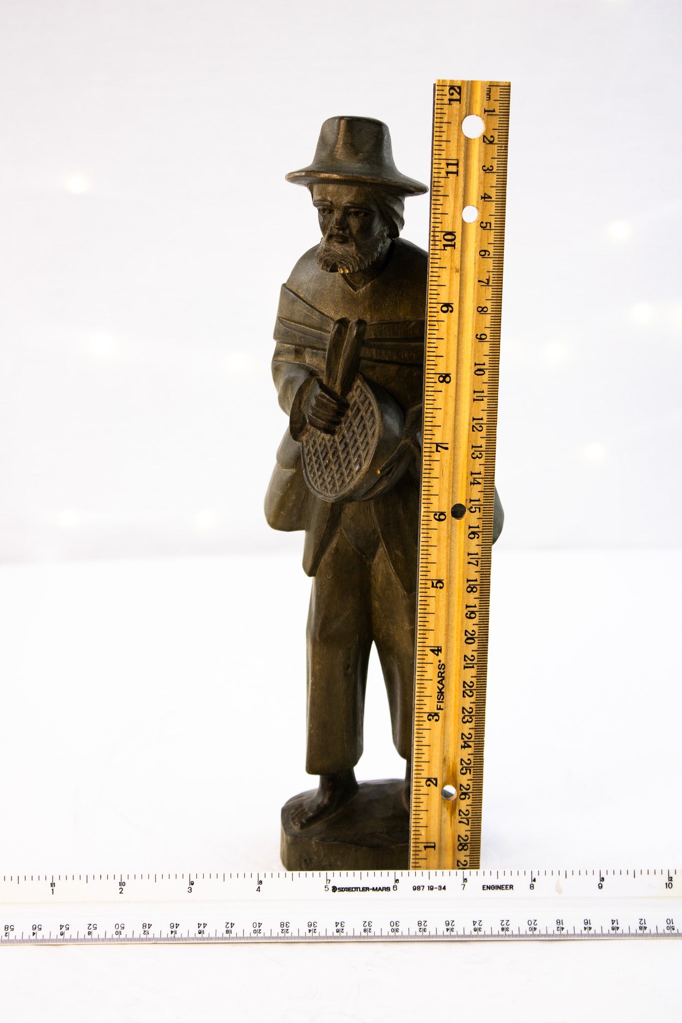 Hand Carved Wooden Folk Art Figure – Vintage Sculpture