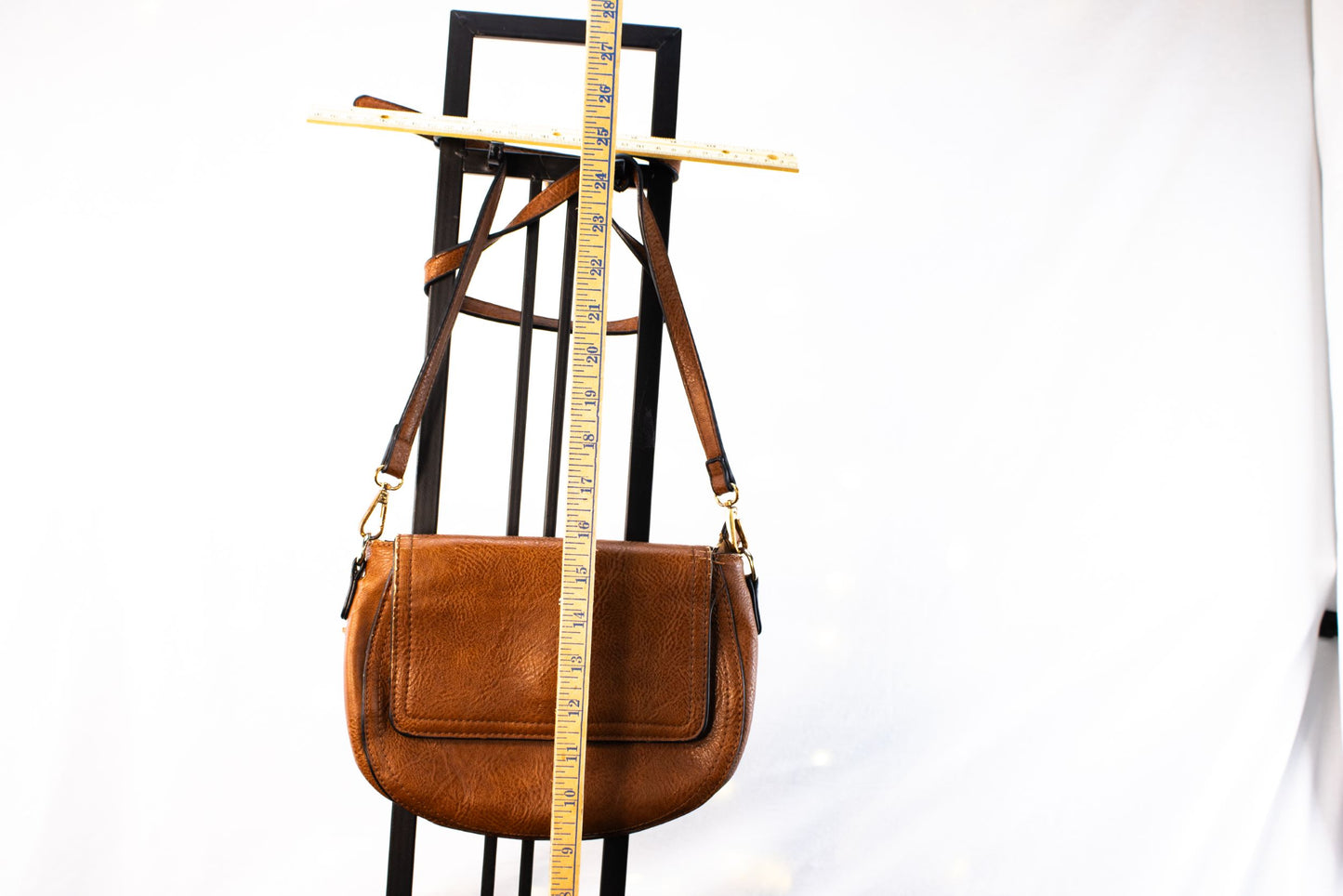 Sasha + Sofi Brown Crossbody Bag Small Flap Purse Adjustable Strap
