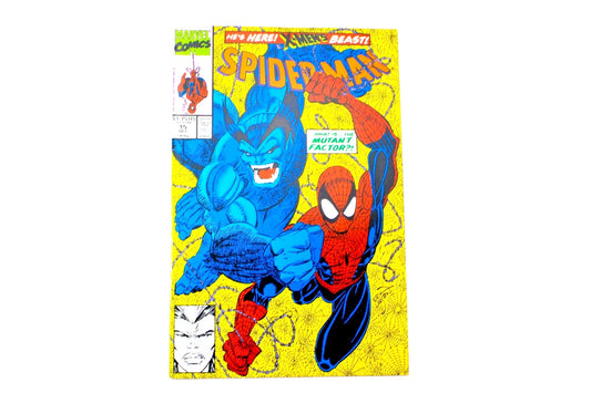 🔥 Marvel Comics Spider-Man #15 (1991) — X-Men’s Beast Crossover — The Mutant