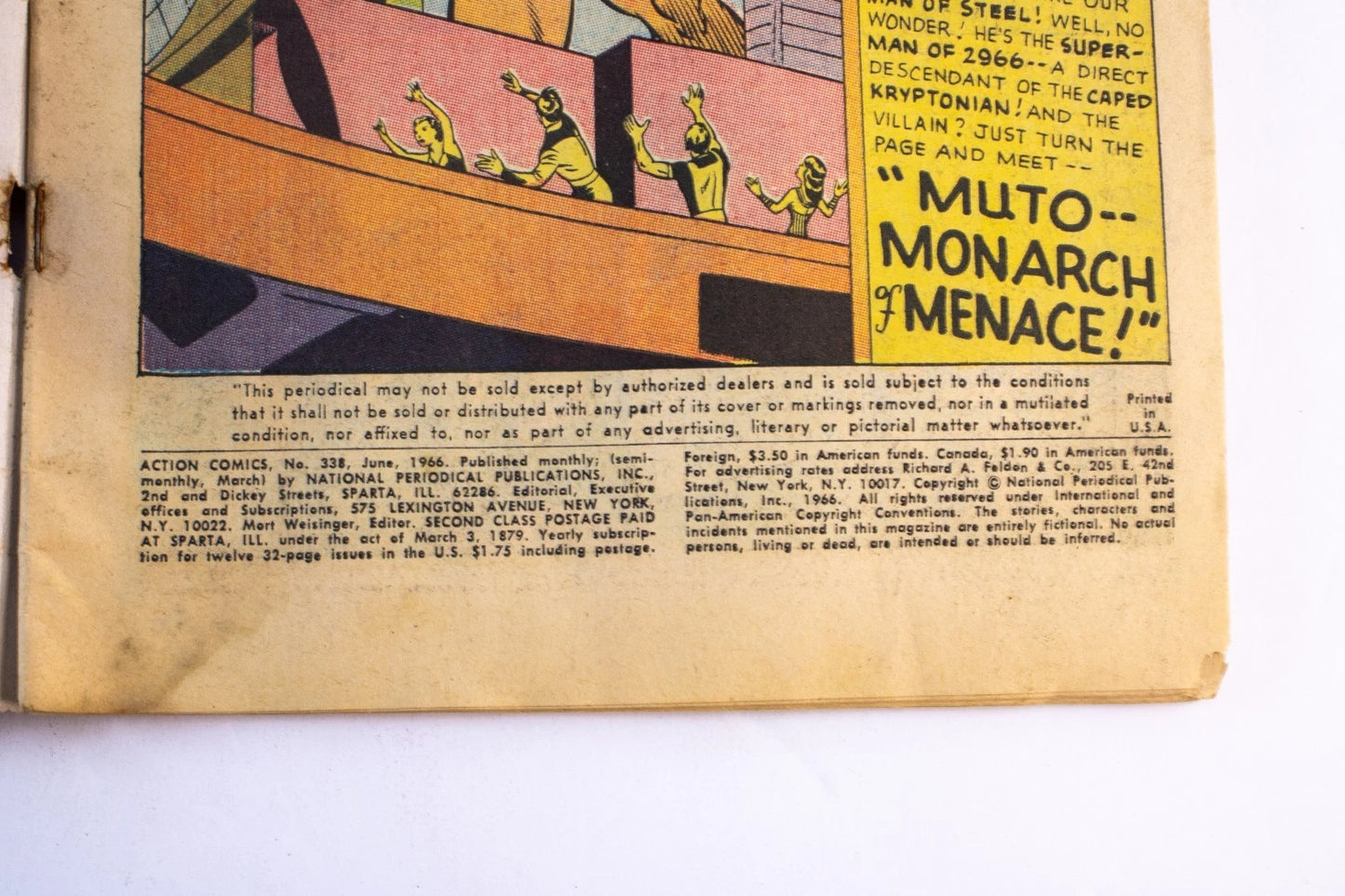 Action Comics #338 (1966, DC) — Silver Age Superman vs. Muto the Monarch of ...