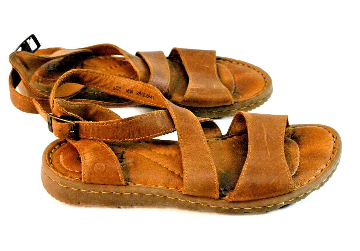 Born Women’s Size 8 EU 39 Brown Leather Strappy Sandals
