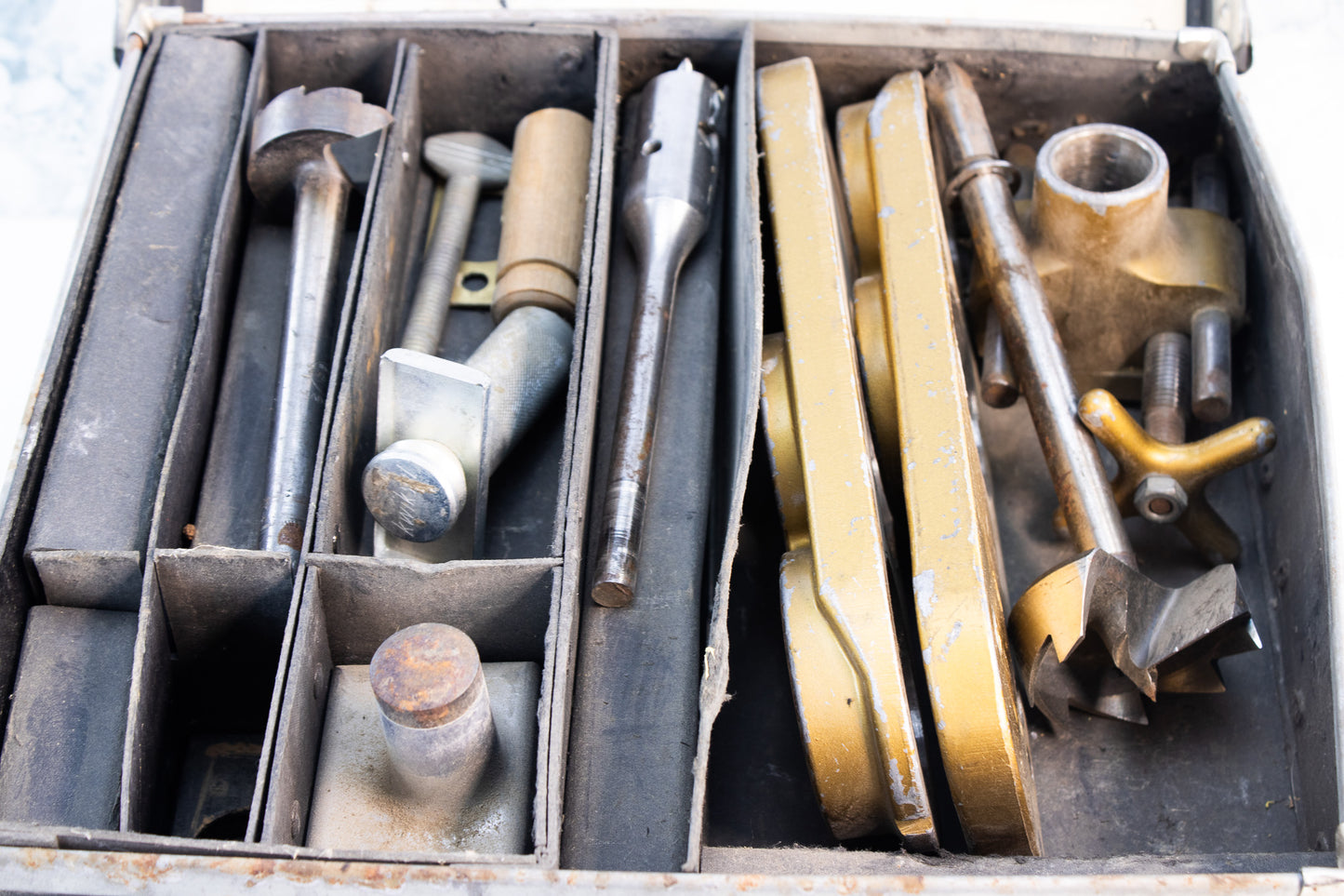Vintage Kwikset K Locksets Installation Kit - Locksmith Tool Case - Hardware Tools