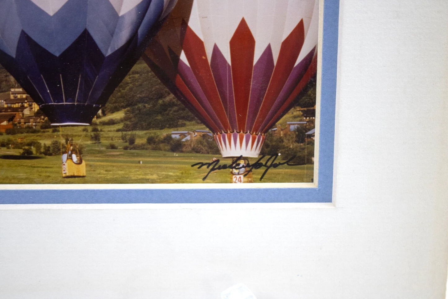 Vintage 1979 Hot Air Balloon Photography Set by Michael John – Signed & Matted