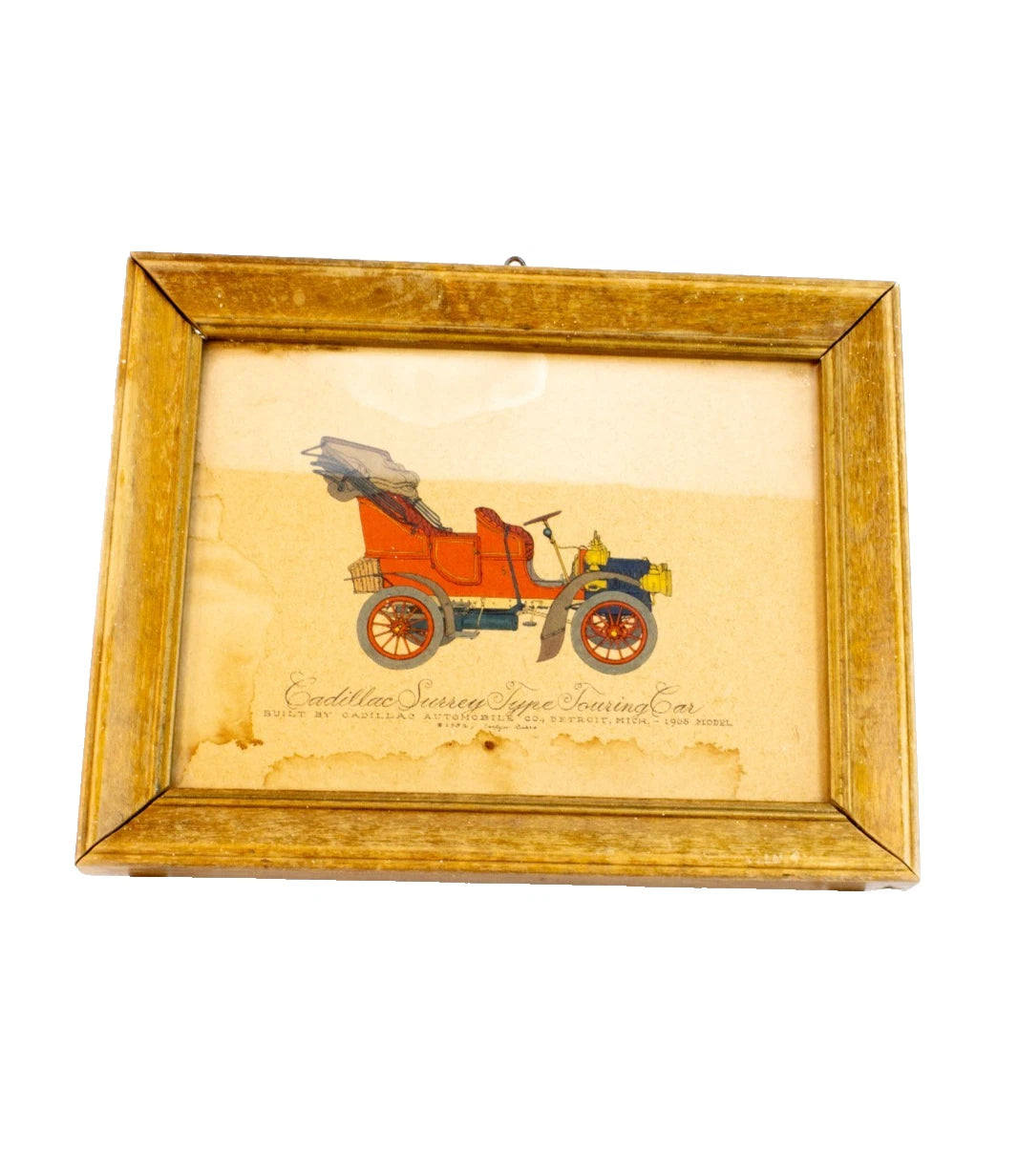 1952 EVELYN CURRO FRAMED AUTOMOBILE PRINT SET – CADILLAC, FRANKLIN & WINTON