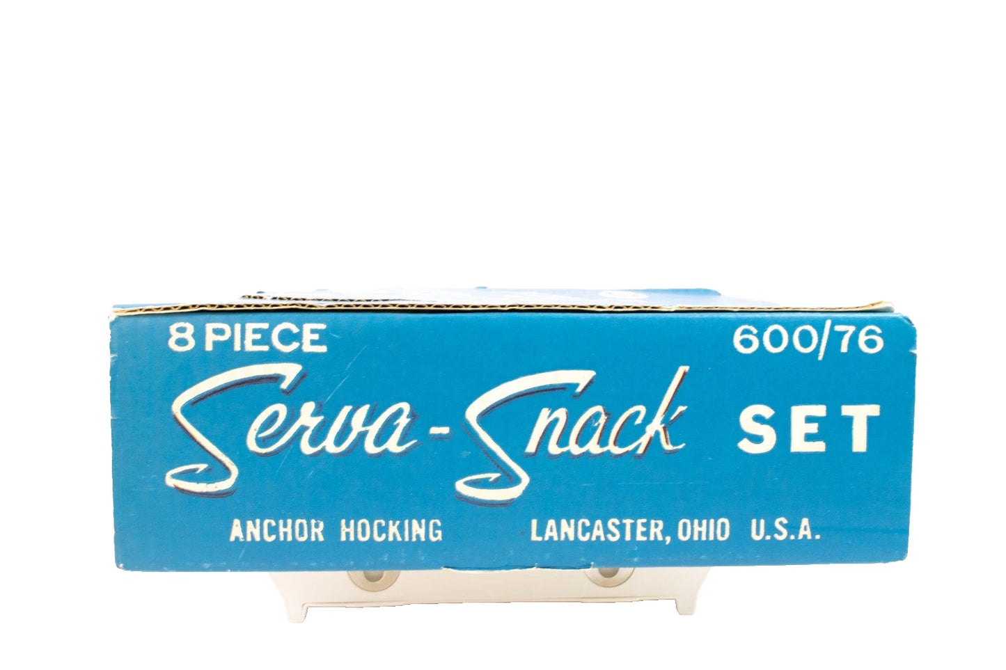Vintage Anchor Hocking Serva-Snack Set – Original Box, 1950s Glass Hostess Set,
