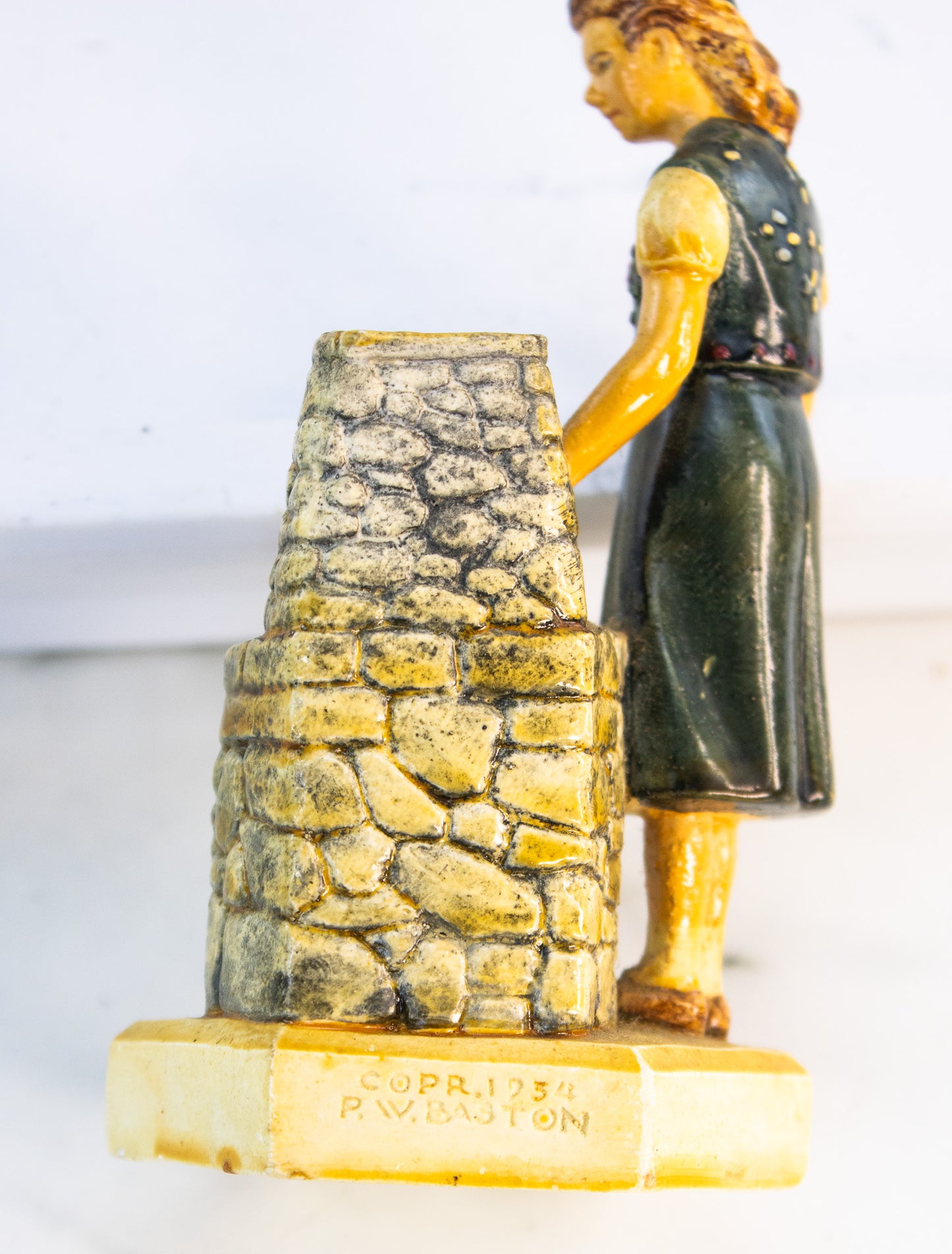 1954 Camp Fire Chalkware Figurine – Mid-Century Rustic Decor