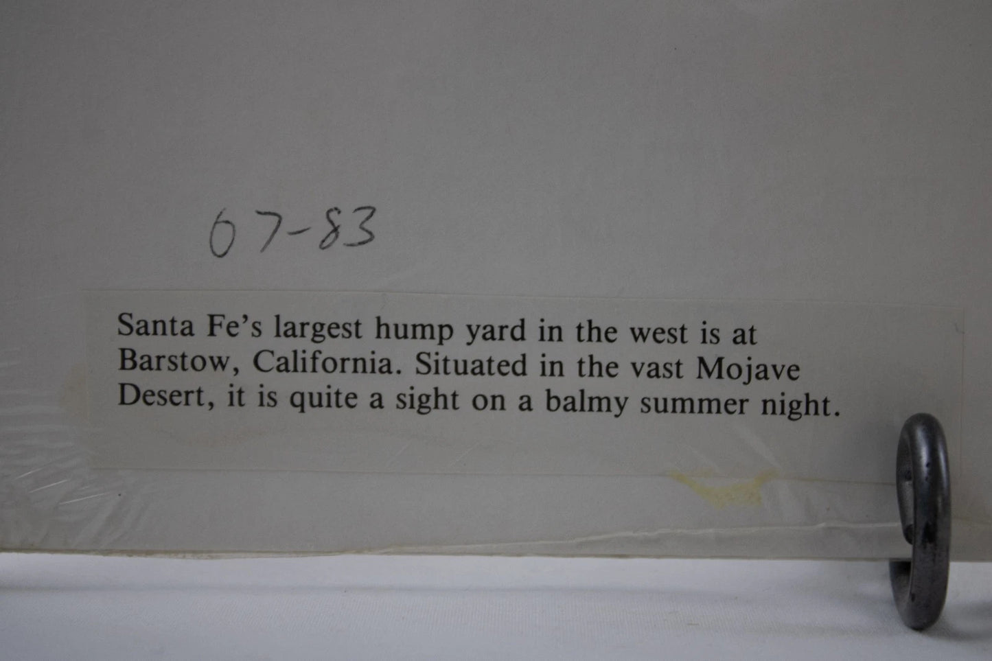 Vintage Barstow Train Yard Photograph – Santa Fe Hump Yard at Dusk – Barstow, CA