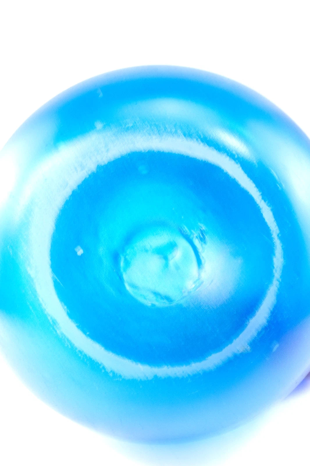 Vivid Cobalt Blue Hand-Blown Art Glass Pitcher / Vase — Frosted Finish, 10.5"