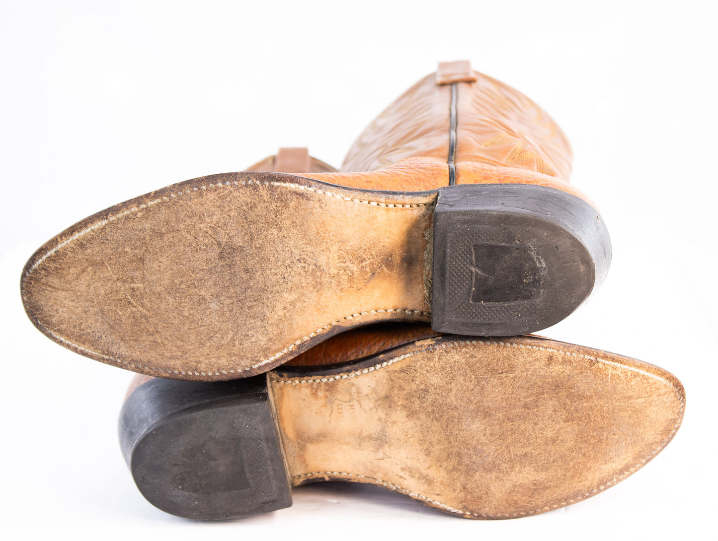 Vintage Men’s Cowboy Boots Size 9 D | Pebbled Leather Western Boots | Classic Ranch Style