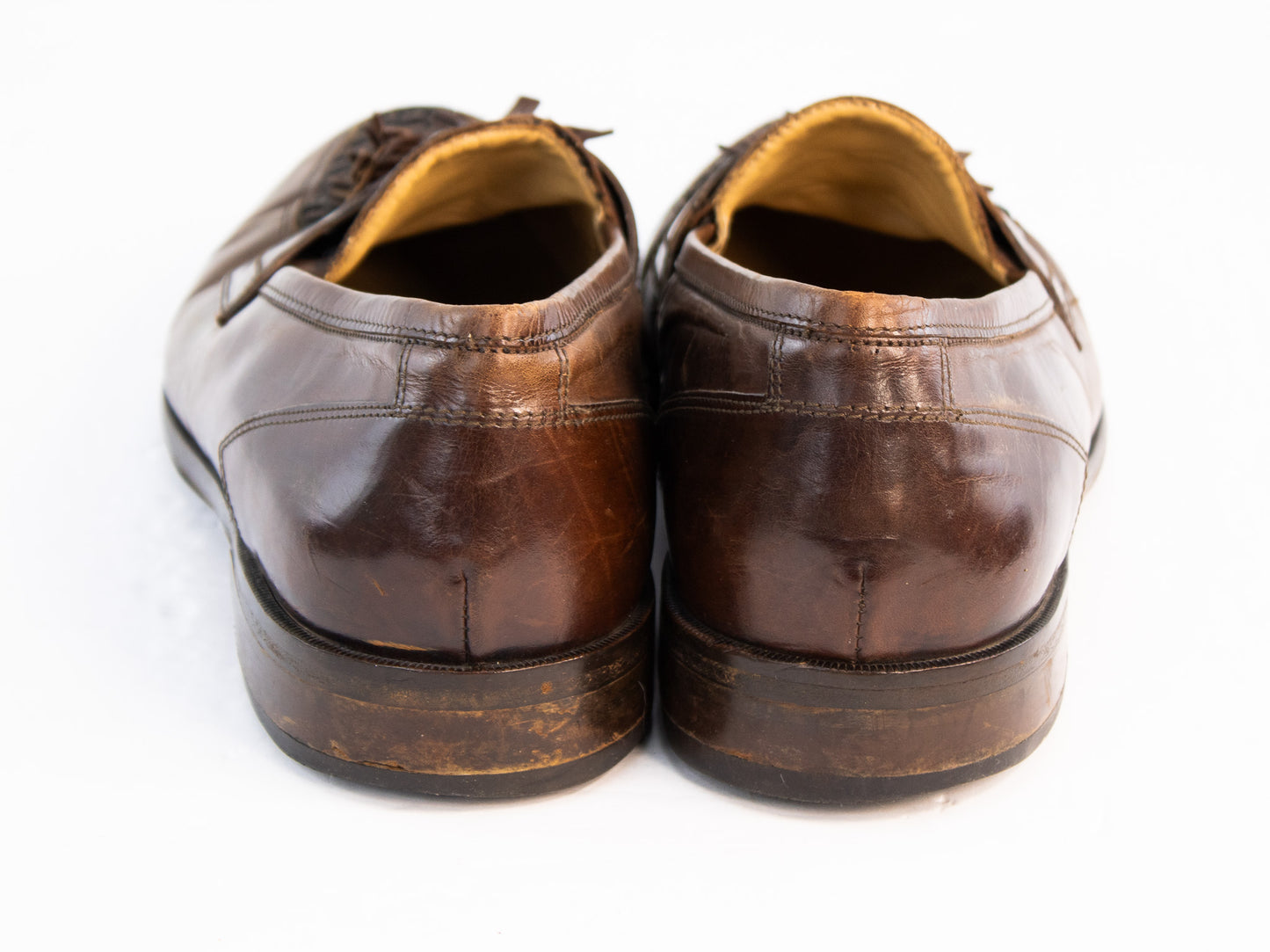 Johnston & Murphy Cellini Brown Leather Tassel Loafers | Made in Italy | Men’s 9.5