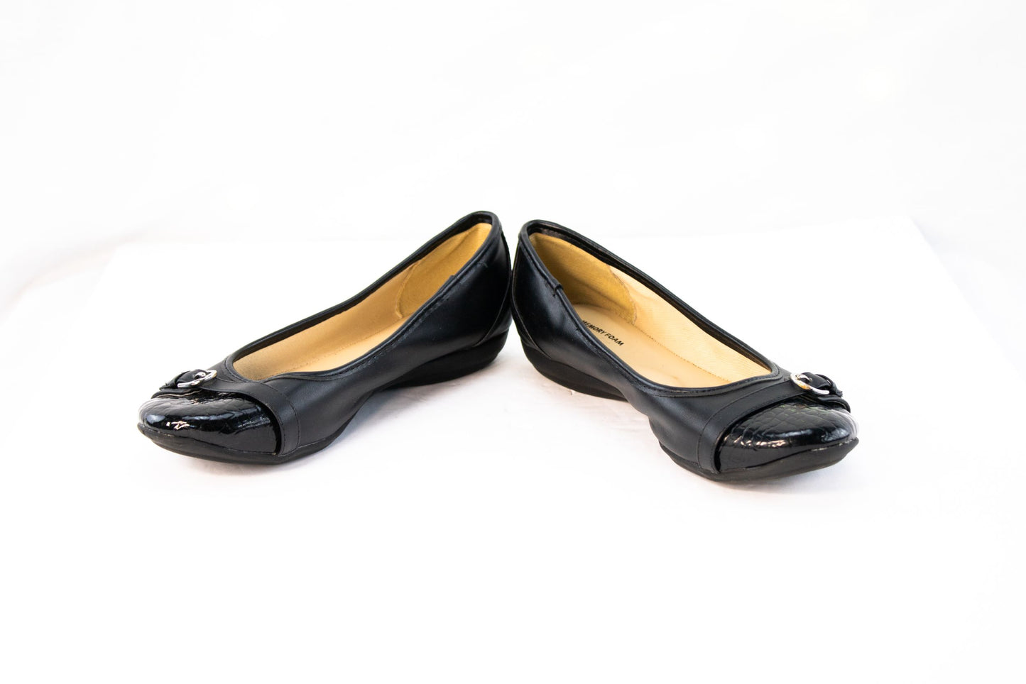 Sonoma Womens Black Ballet Flats Size 6 Memory Foam Comfort Shoes