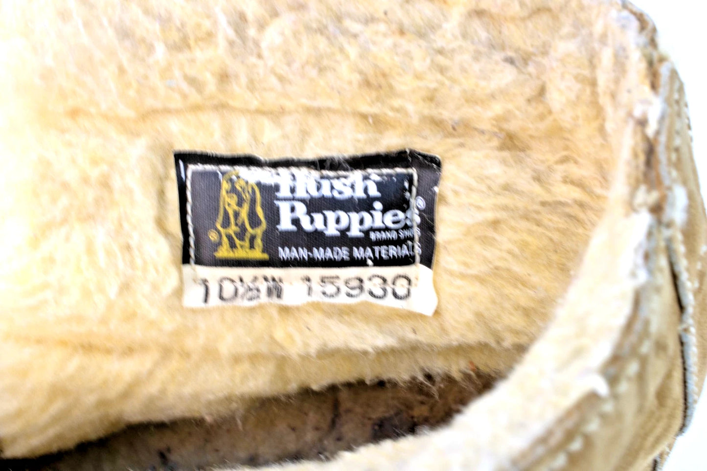 Vintage Hush Puppies Sherpa-Lined Zip Boots | Men’s 10.5 M | Tan Faux Suede |