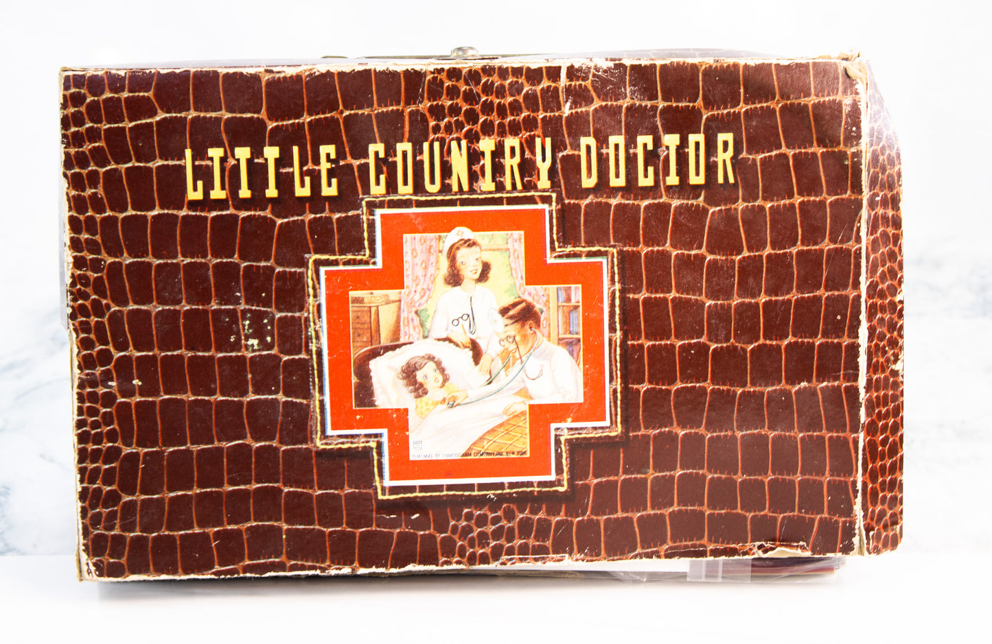 1940 Little Country Doctor Kit - Transogram Toy Medical Set USA Pretend Play