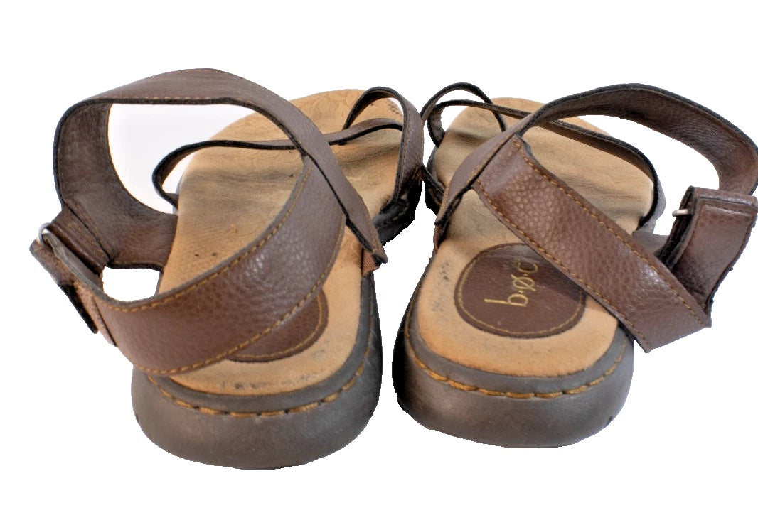 👢 b.ø.c by Born Concept | Brown Strappy Comfort Sandals | Size 9M