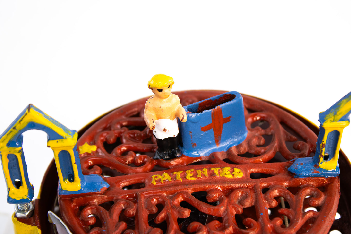 Antique 1871 Horse Race Cast Iron Mechanical Bank – J&E Stevens – Patented Toy