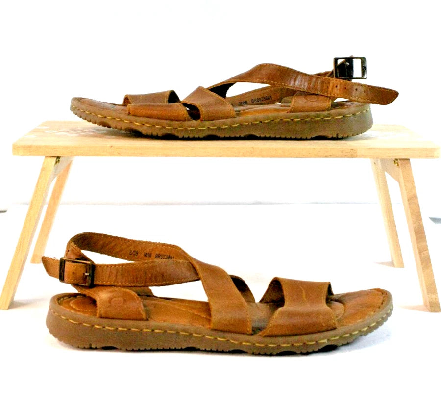 Born Women’s Size 8 EU 39 Brown Leather Strappy Sandals