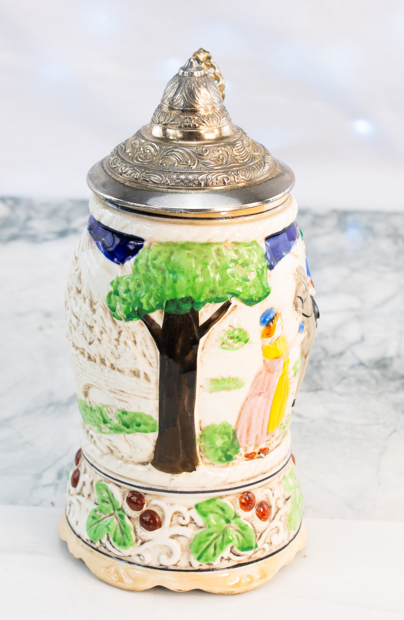 Old World Musical Beer Stein – Made in Japan – Courting Scene Relief