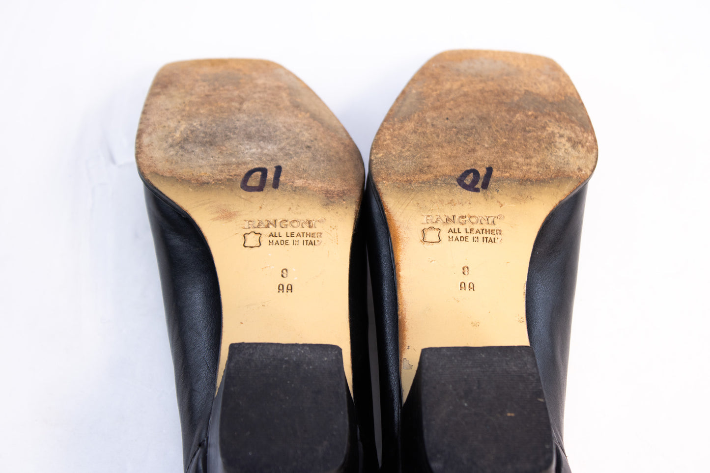Rangoni Firenze Black Leather Pumps | Women’s Size 8 AA | Made in Italy