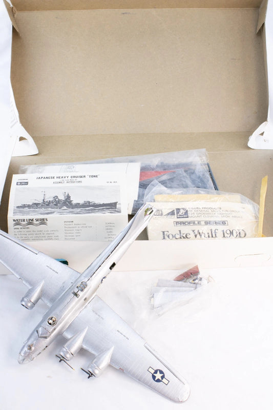 ✈️ Vintage Military Model Kit Lot (3) – Water Line Series "TONE" Cruiser + more