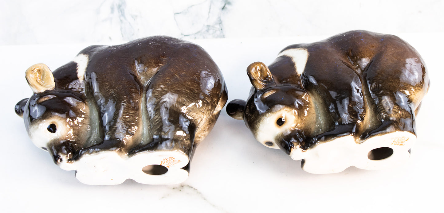 USSR Porcelain Bear & Stoat Figurines – Soviet Animal Art