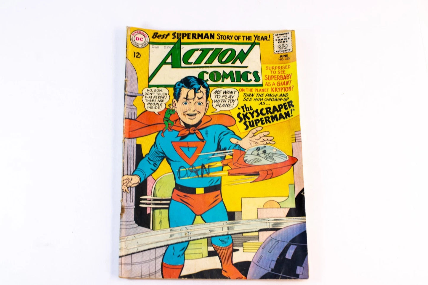 1965 Action Comics #325 – The Skyscraper Superman! – DC Silver Age Comic 12¢
