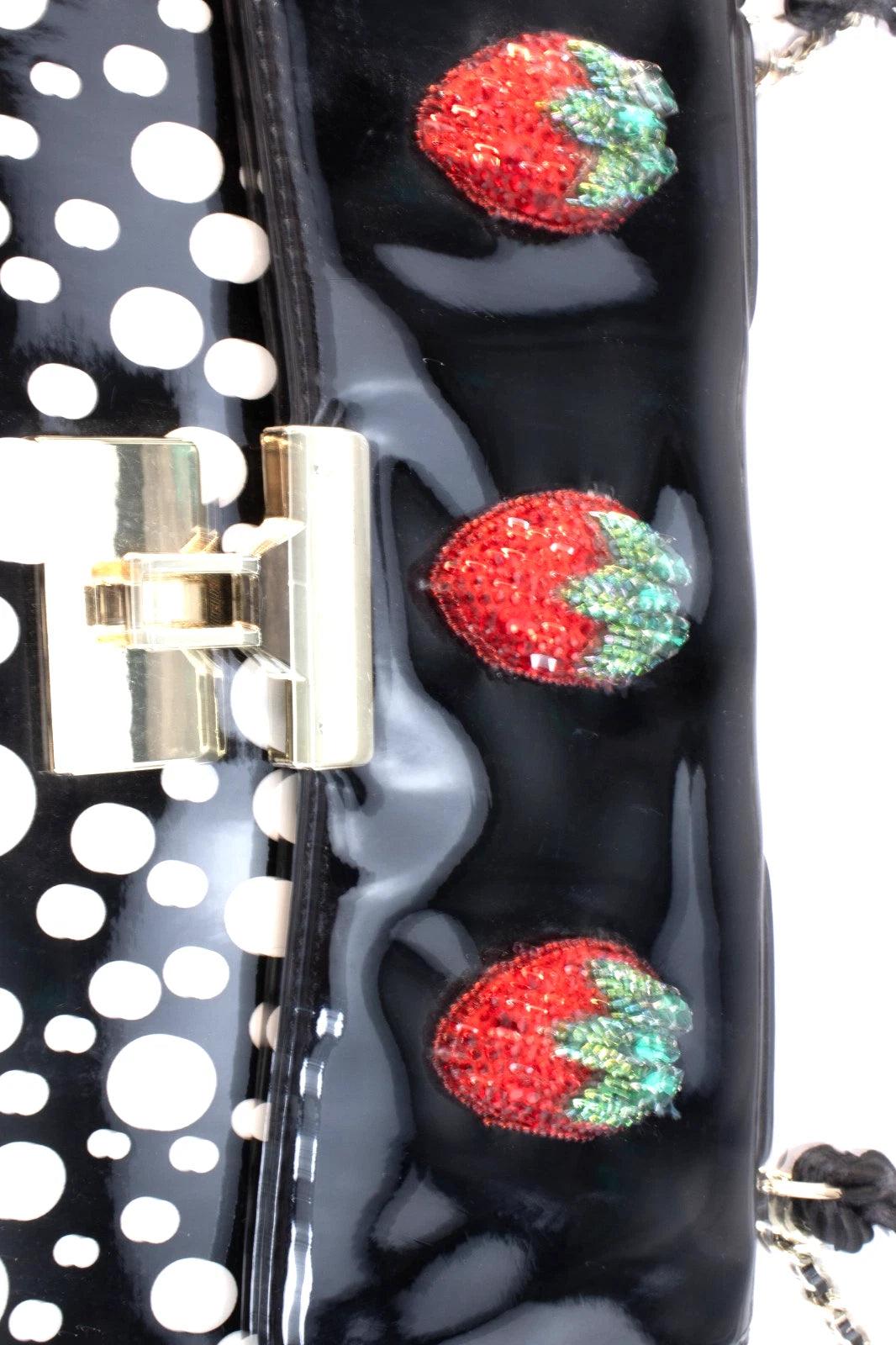 Betsey Johnson “Berry Sweet” Patent Strawberry Satchel