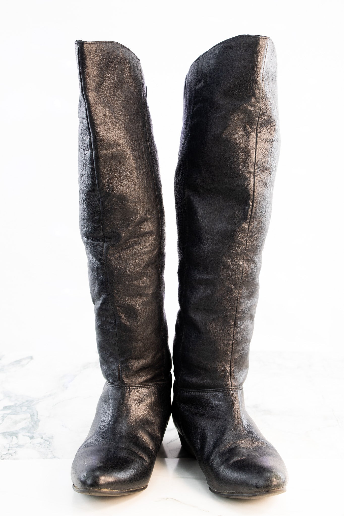 Tall Black Riding Boots - Womens Knee High Pull On Boots
