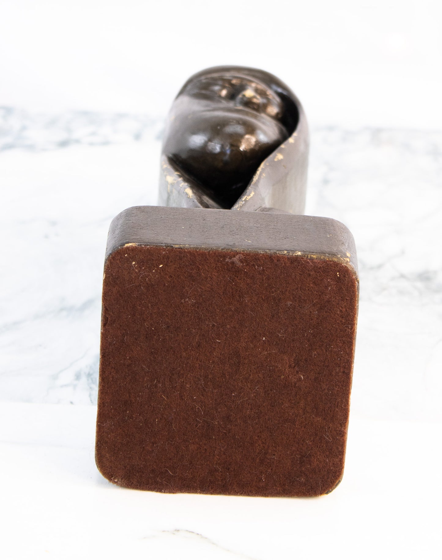 Signed Mid Century Modern Bust Sculpture – Modernist Figurative Art 1967
