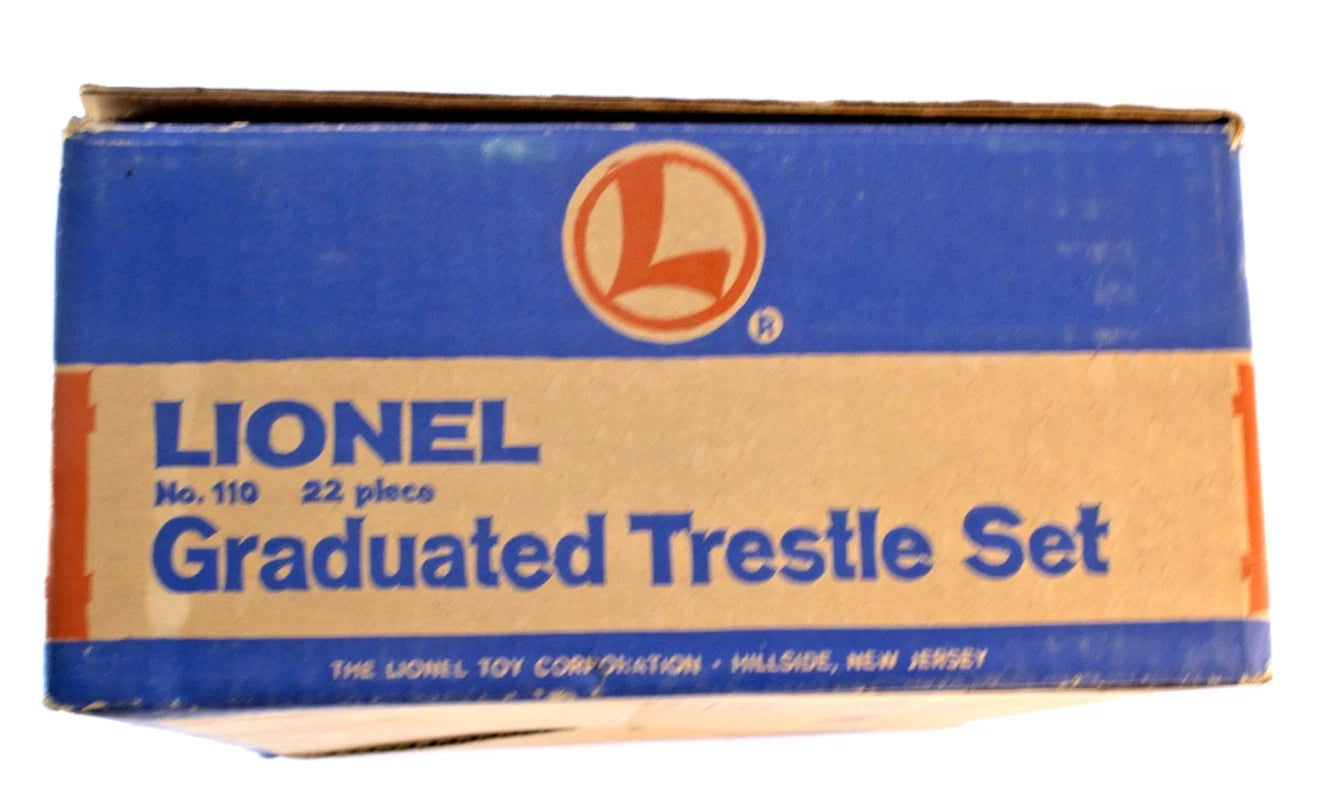 🎩 Lionel No. 110 Graduated Trestle Set – Vintage 1960s – 22 Pieces with Box