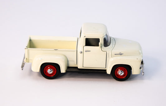 Vintage Style Ford Pickup Truck Toy | Cream White Metal Model | Farm Truck Decor