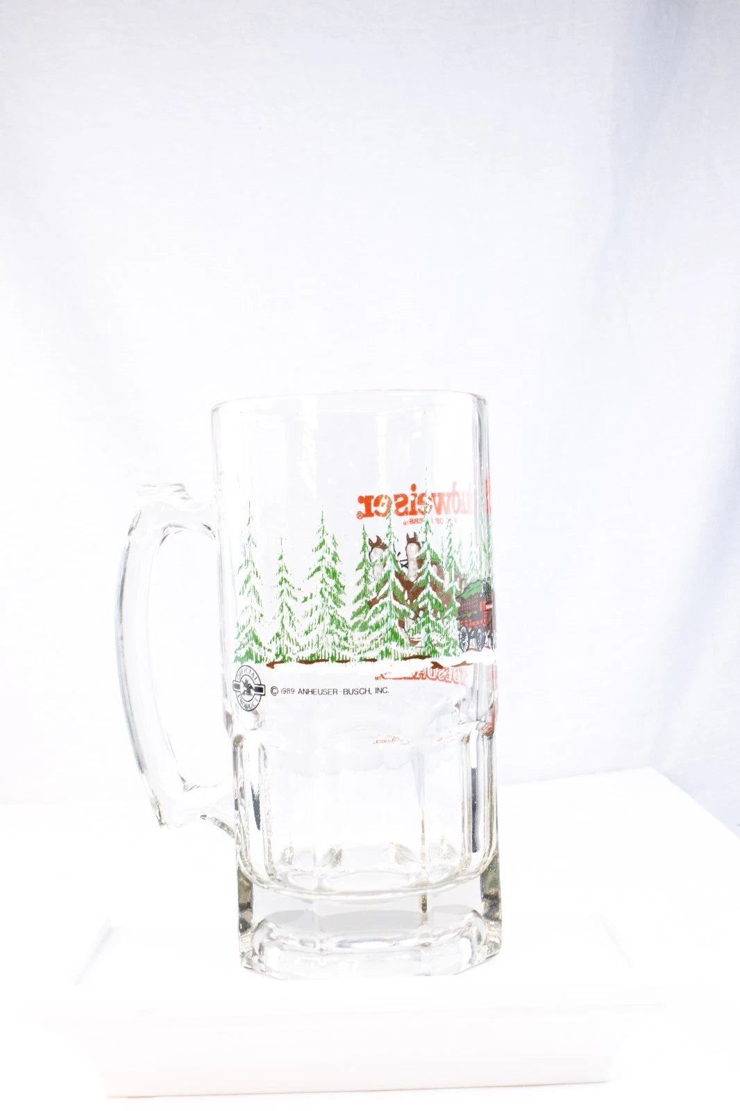 1989 Budweiser Clydesdales Beer Mug – Official Anheuser-Busch Glass Stein