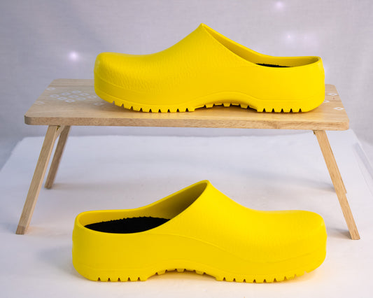 Vintage-Style Birkenstock Profi-Birki Yellow Clogs | EU 37