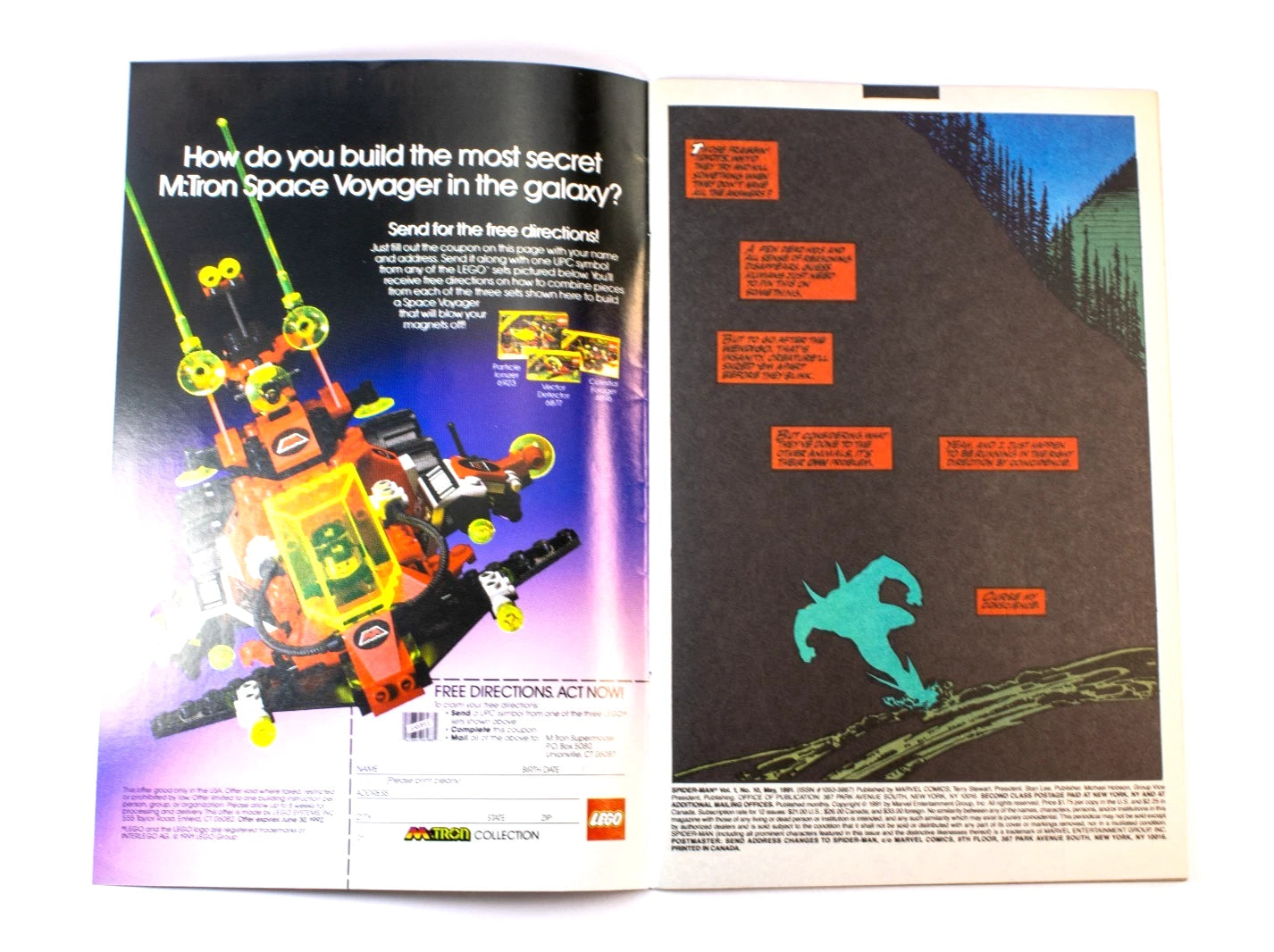 1991 Spider-Man Comic #10 – Marvel – Perceptions Pt. 3/5 – Wolverine & Wendigo