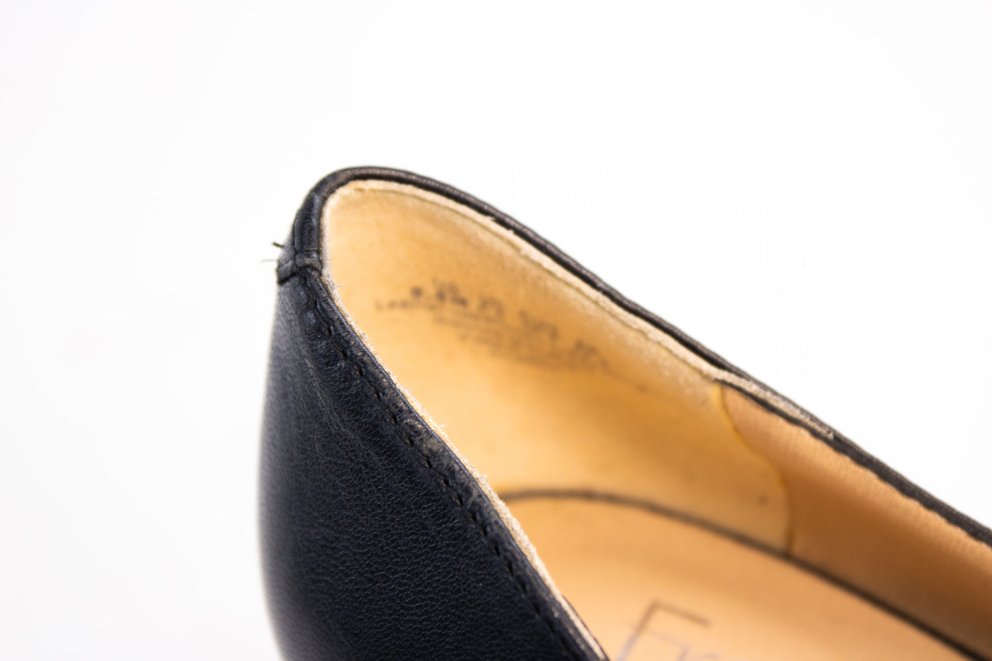 Franco Sarto Black Leather Kitten Heels Women’s 8.5 Classic Pumps