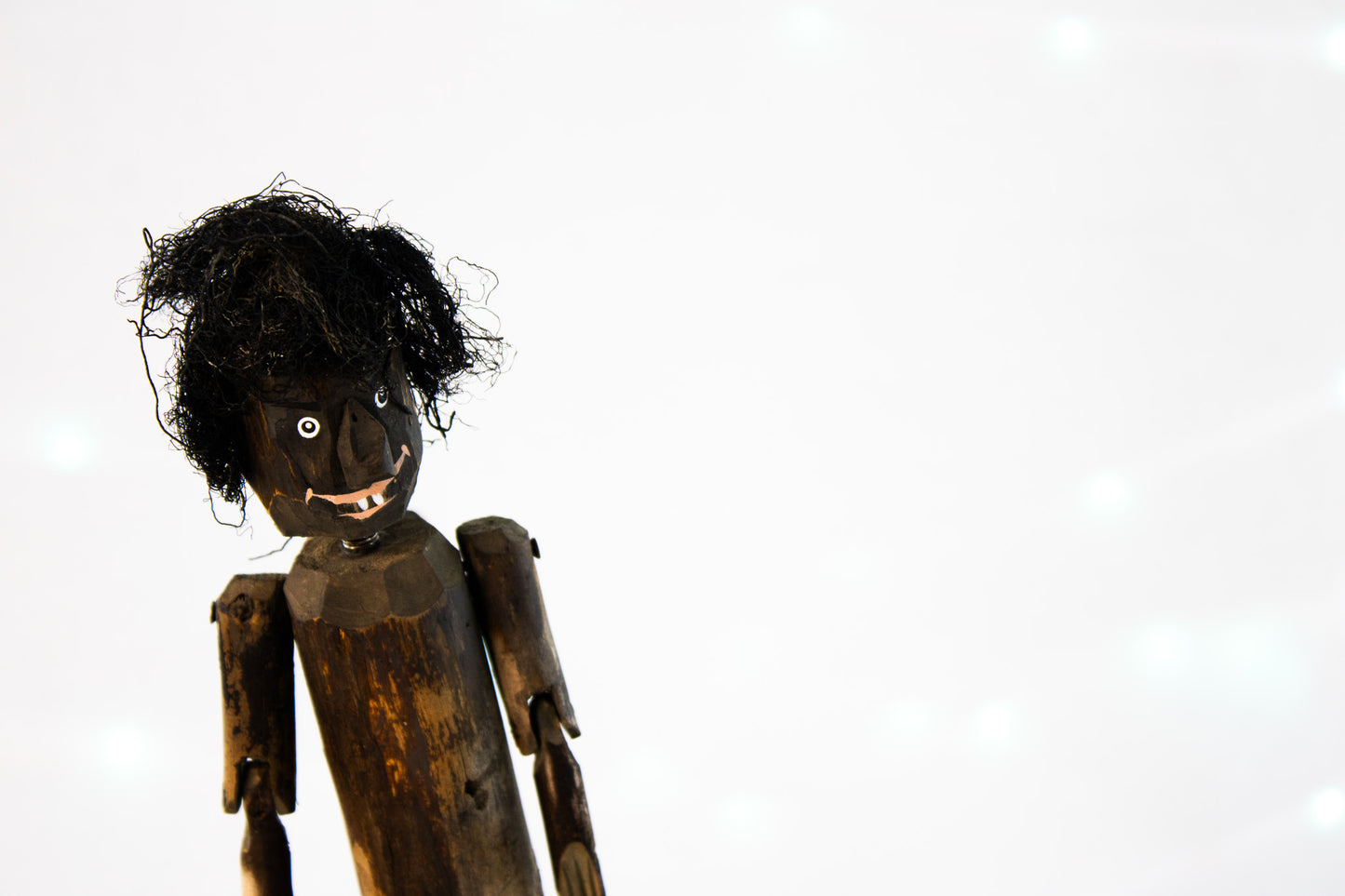 Hand Carved Wooden Kinetic Folk Art Figure | Moving Dancing Sculpture