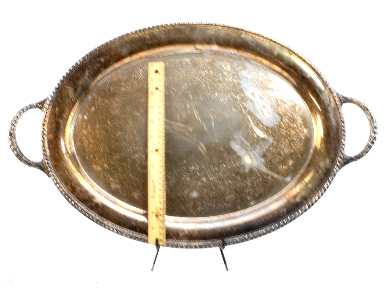 1978 Mountain Bell 30-Year Service Silverplate Tray | Maxine L. Travis Award Pie