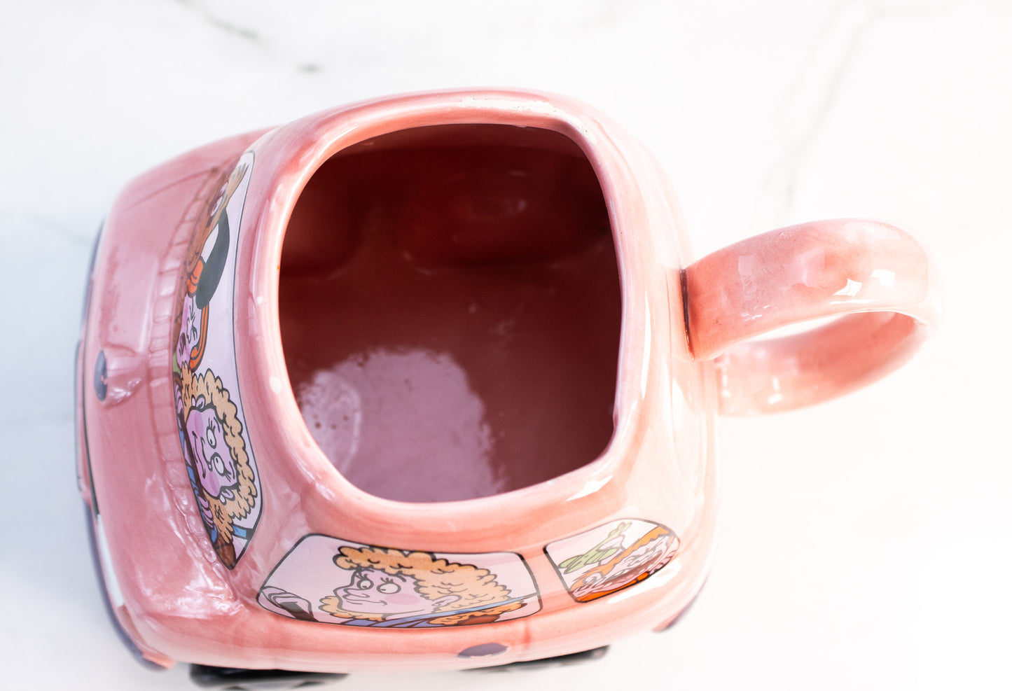 Mom’s Taxi Vintage Pink Car Mug 1989 Applause Novelty Cup Wheels