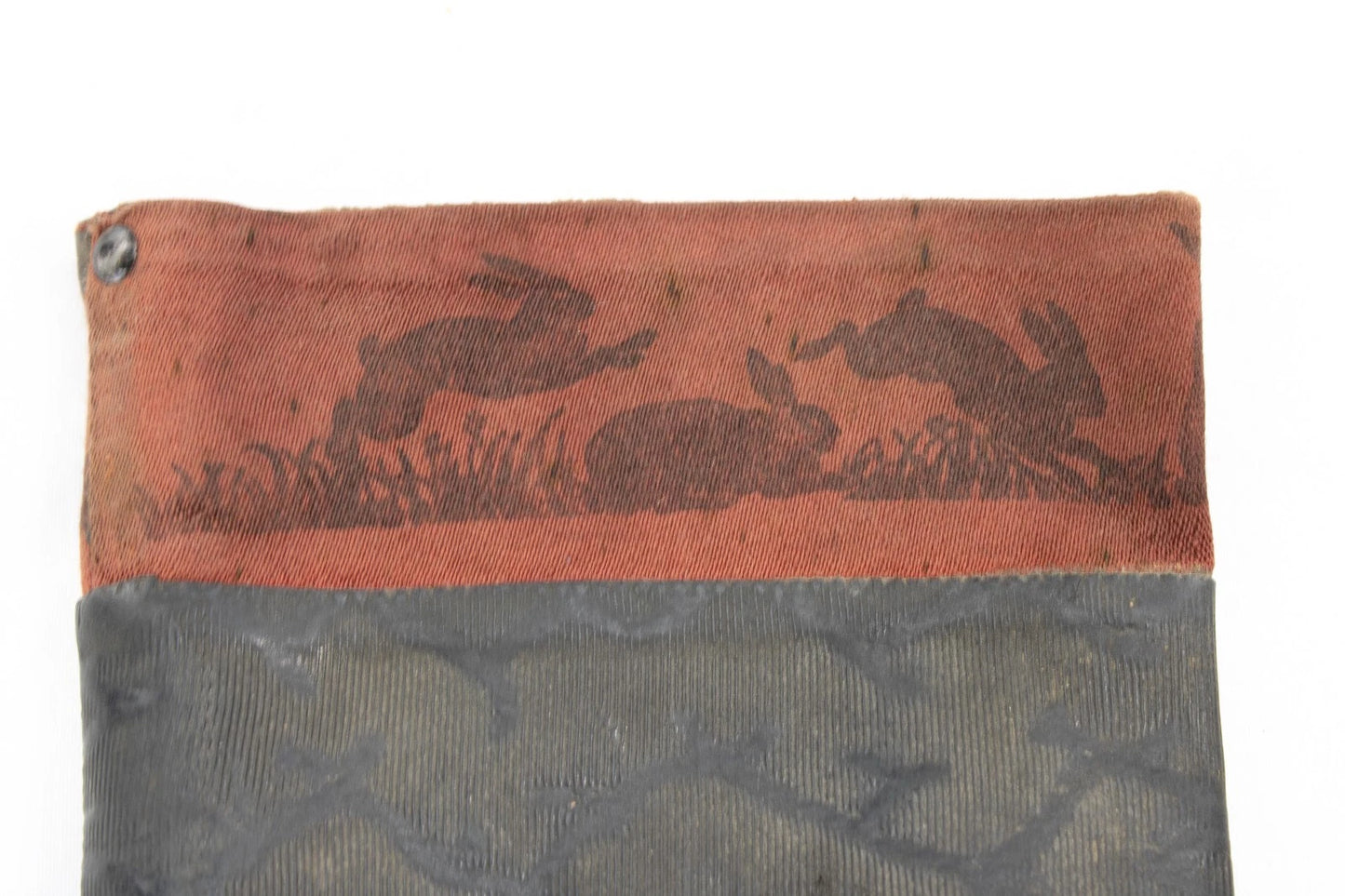 Vintage Kids Rubber Boots with Bunny Print – Black & Red Rain Boots