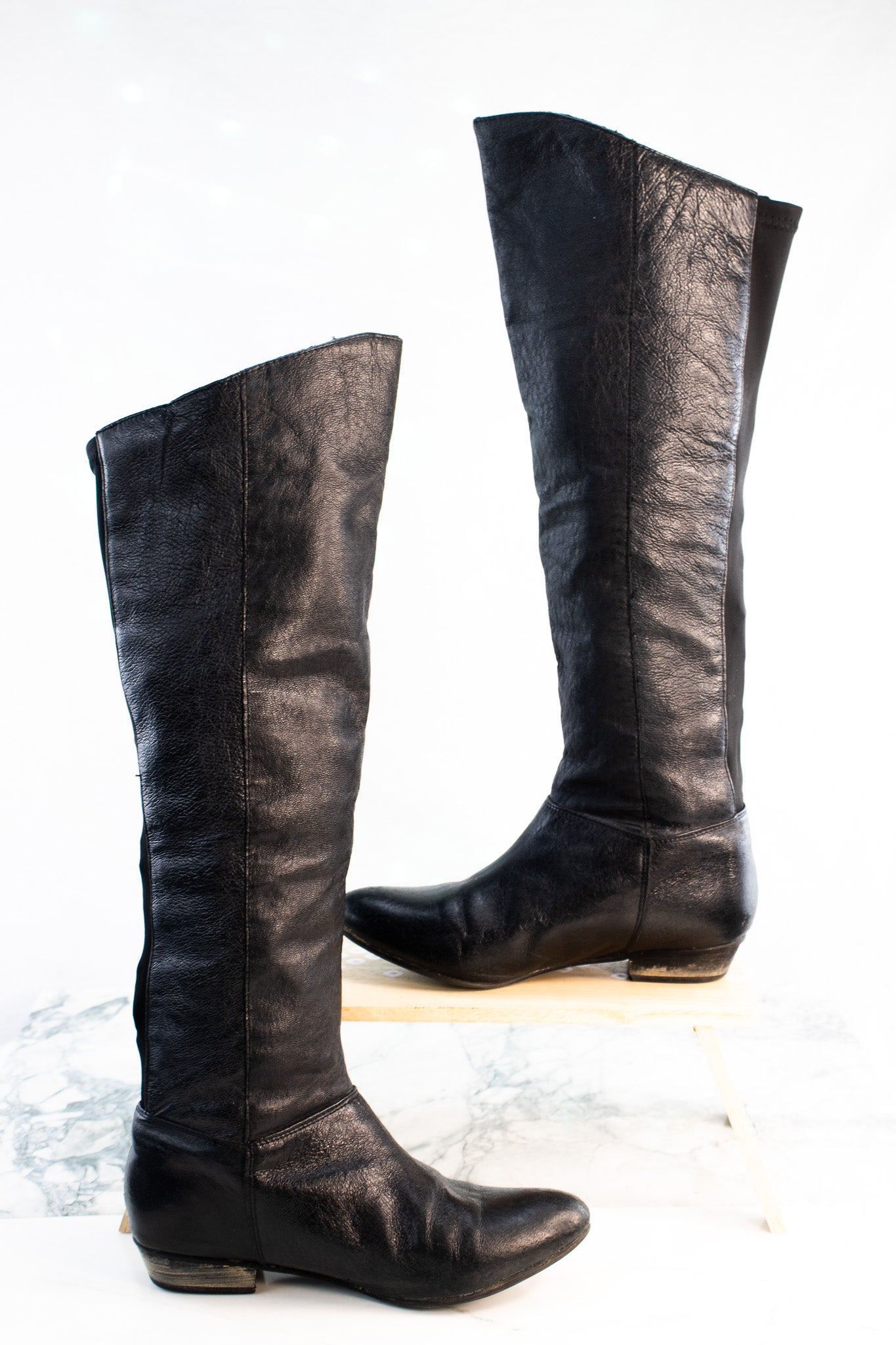Tall Black Riding Boots - Womens Knee High Pull On Boots