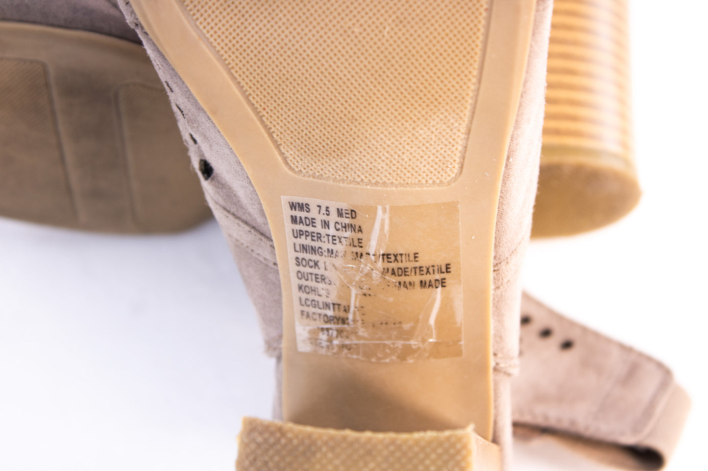 Lauren Conrad Taupe Suede Slingback Heels – Women’s 7.5 Block Heel Sandals