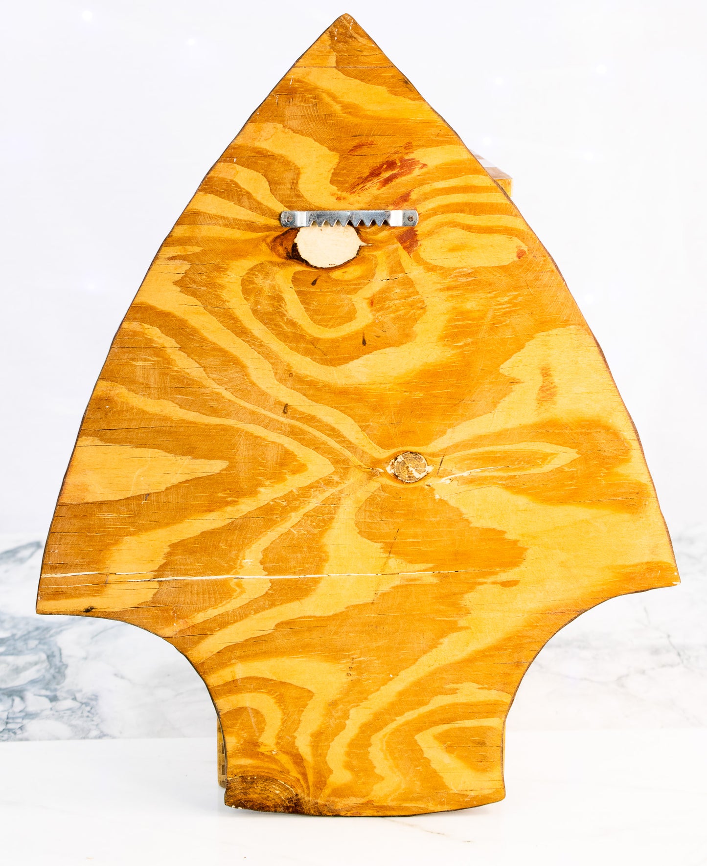 Vintage Arrowhead-Shaped Spiritual Wall Art | Woman with Flute Plaque