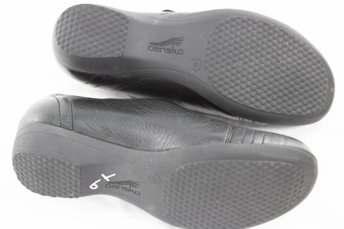 Dansko Black Leather Comfort Slip-On Shoes | EU 36 US 5.5-6 | Arch Support